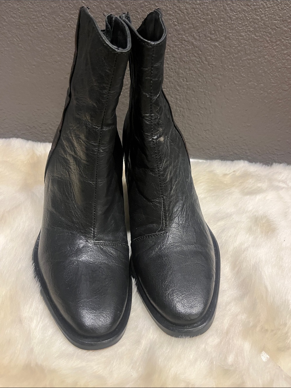 Free people leather short boot bootie